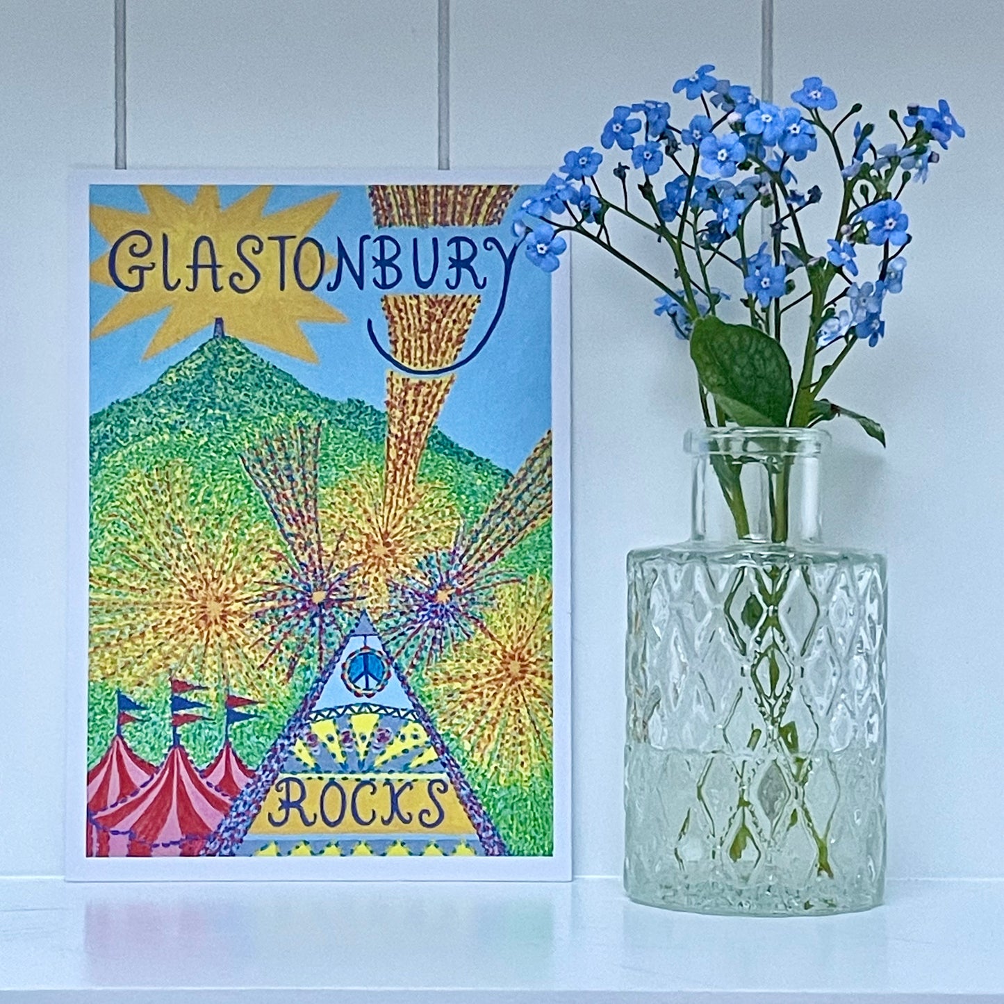 Glastonbury Festival Postcard
