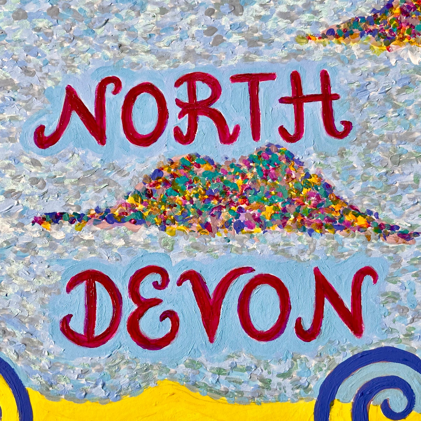 Hillsborough, Ilfracombe, Devon - Art Print of Travel Poster - Close-Up