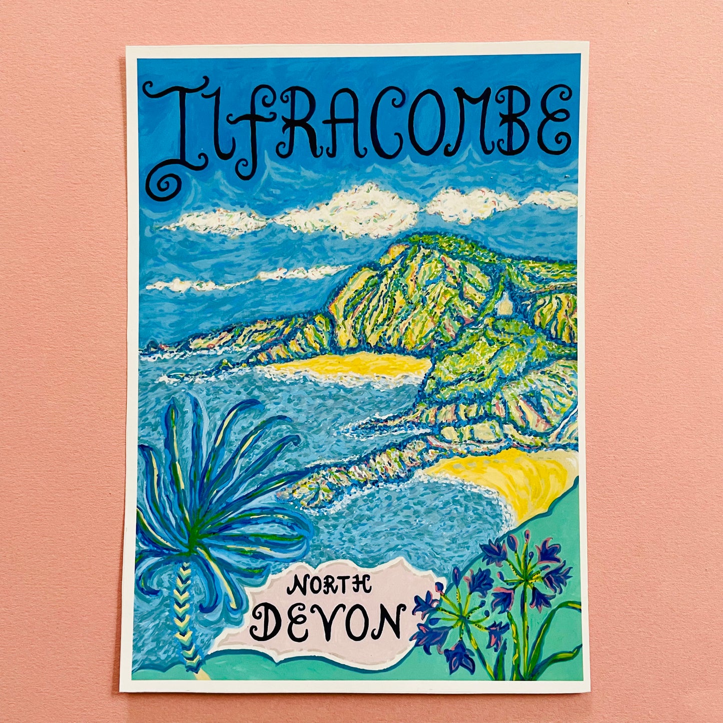 Ilfracombe, Devon - Art Print of Travel Poster - Postcard